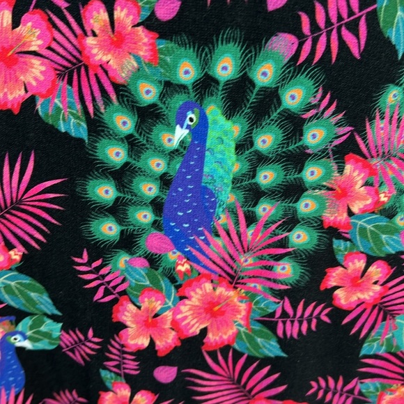 SMASHED LEMONS | Peacock Tropical long sleeve Dress NWT - Picture 7 of 11